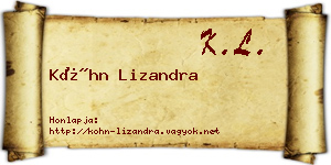 Kóhn Lizandra névjegykártya